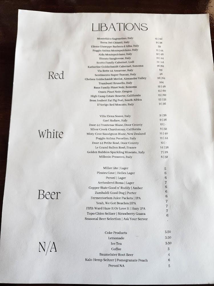 Pasta Vino Menu image 4